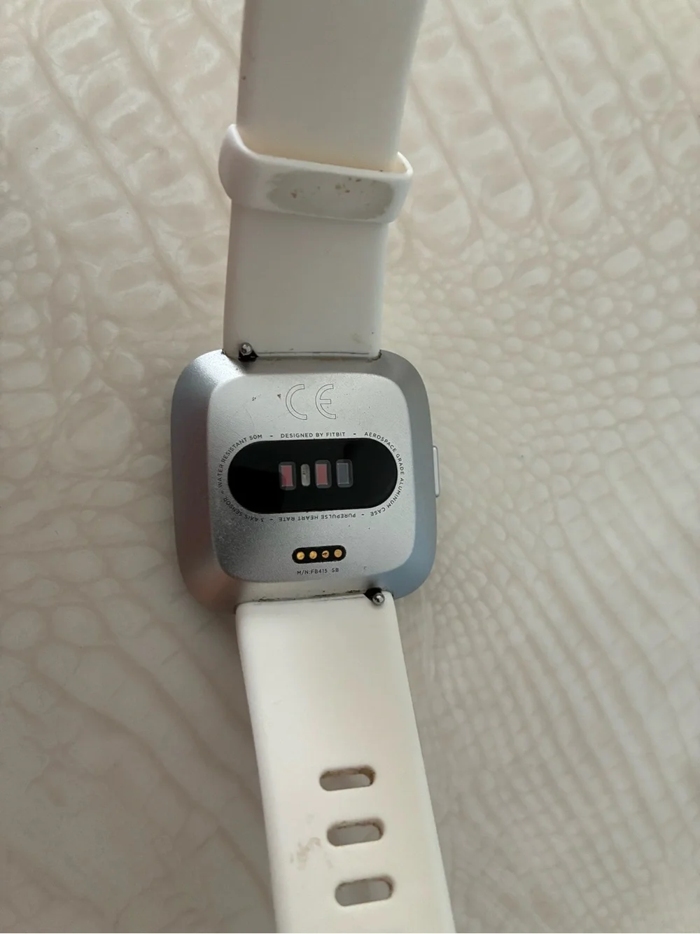fitbit White Smartwatch with Square Display